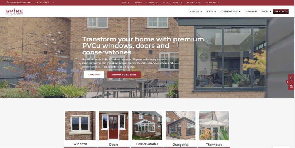 Double Glazing, Windows & Doors Web Design